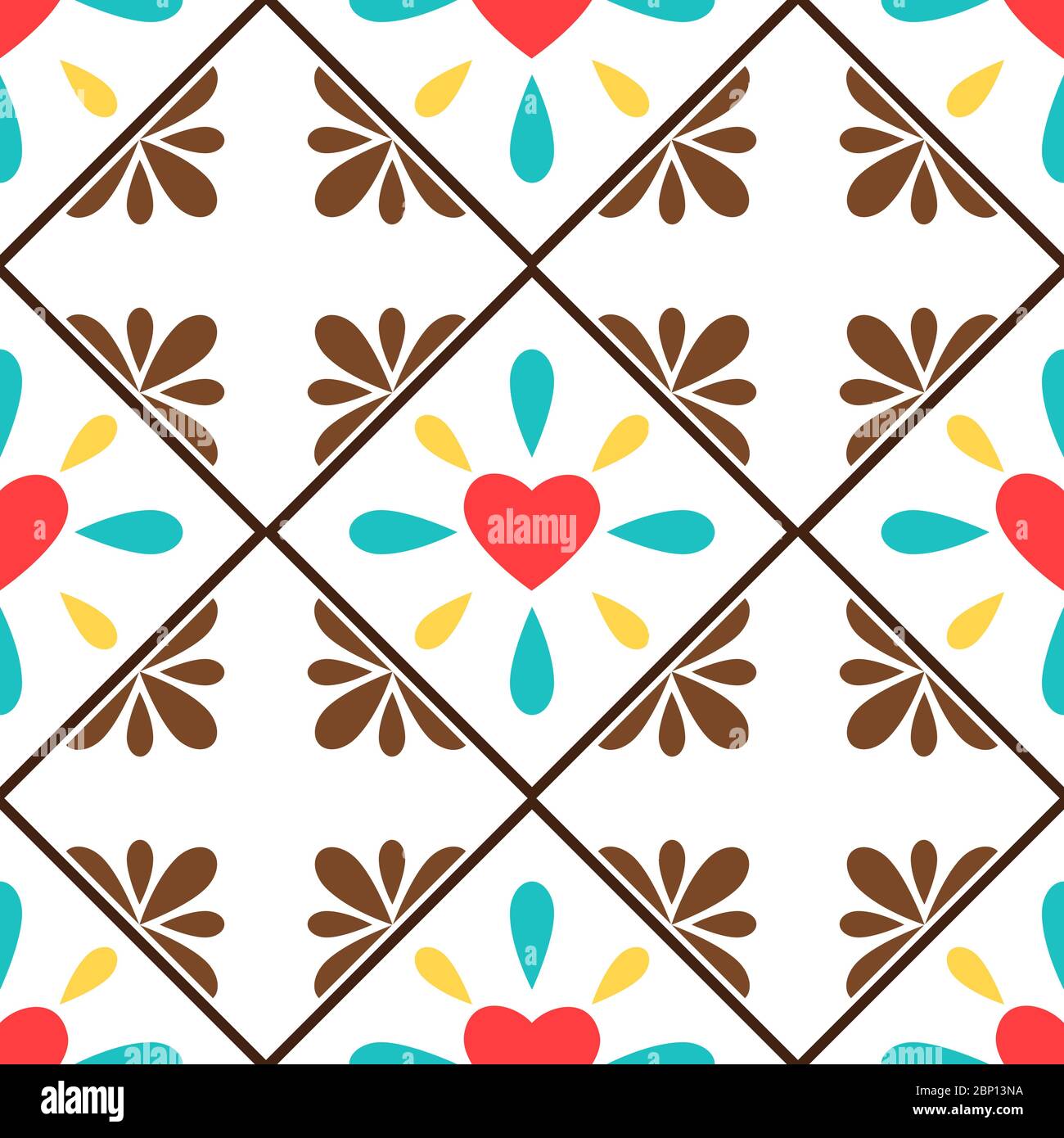White spanish ornamental decorative ceramic tile vector design Stock Vector