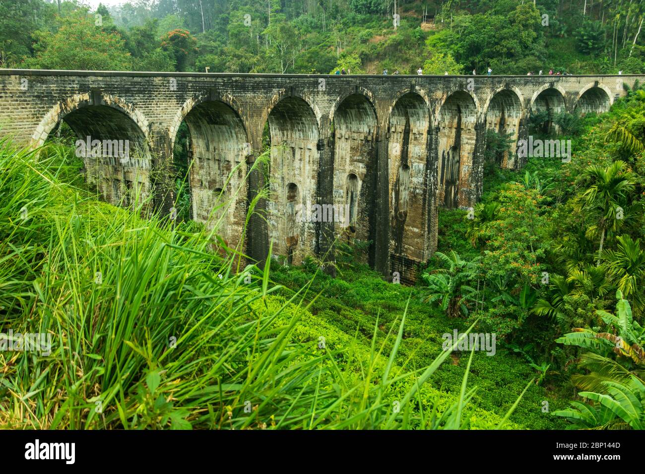 Nine Arch Railway bridge in Sri Lanka Stock Photo