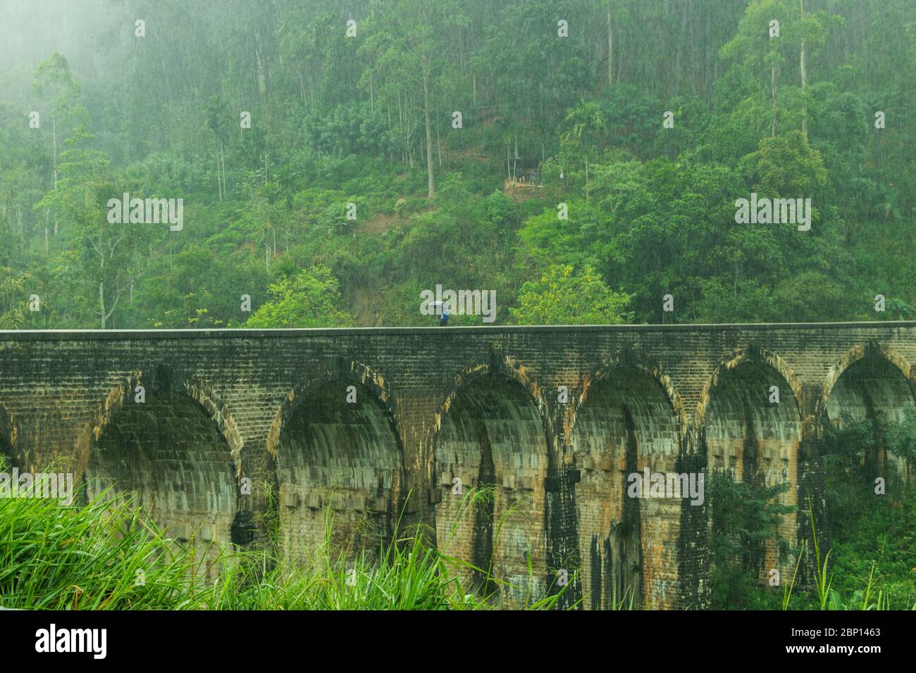 Nine Arch Railway bridge in Sri Lanka Stock Photo