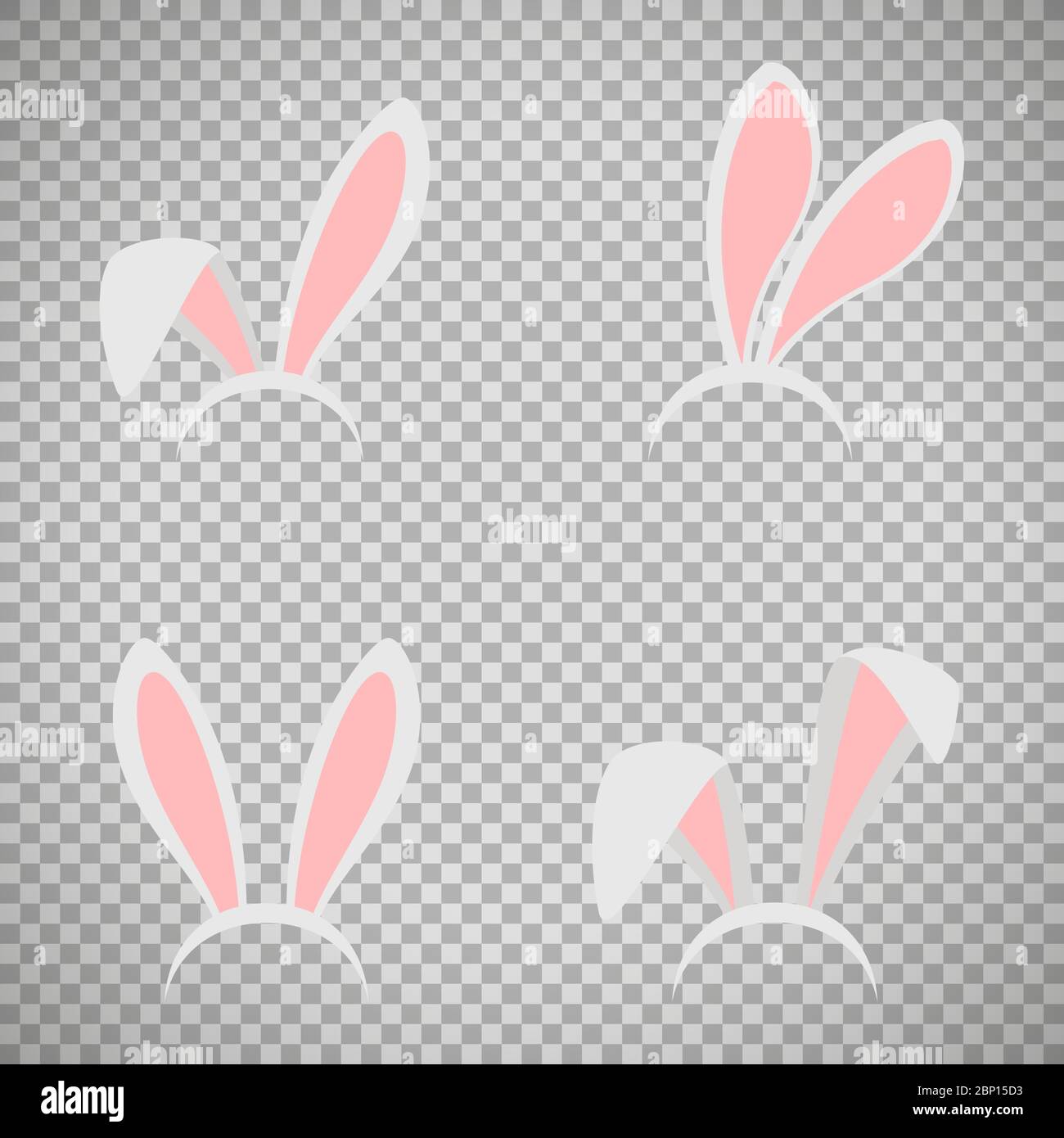 Easter Bunny Ears Mask Vector Illustration Ostern Rabbit Ear Spring Hat Set Isolated On Transparent Background Stock Vector Image Art Alamy