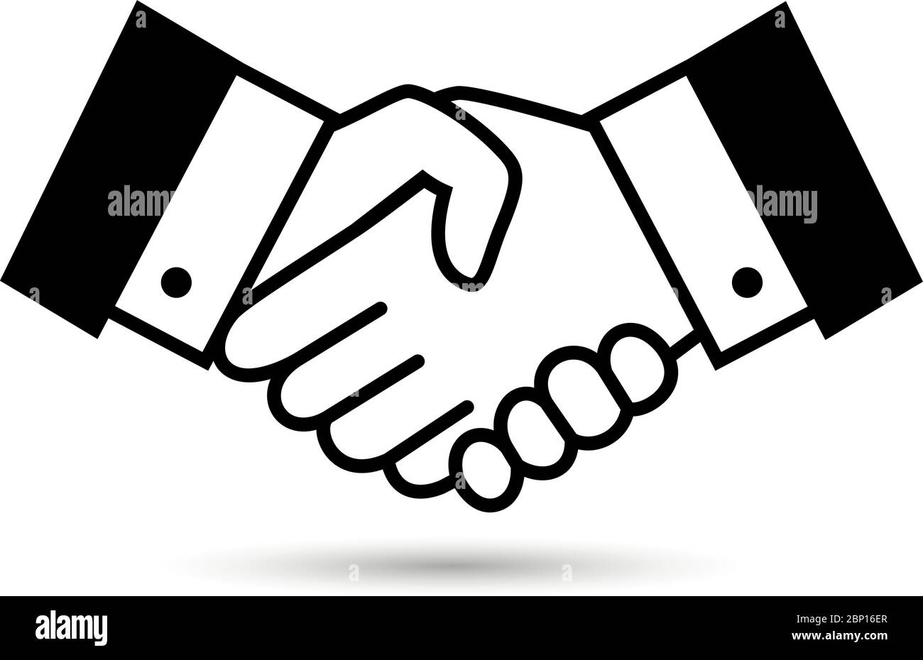 Handshake Icon. Shaking hands is a symbol of greeting and business