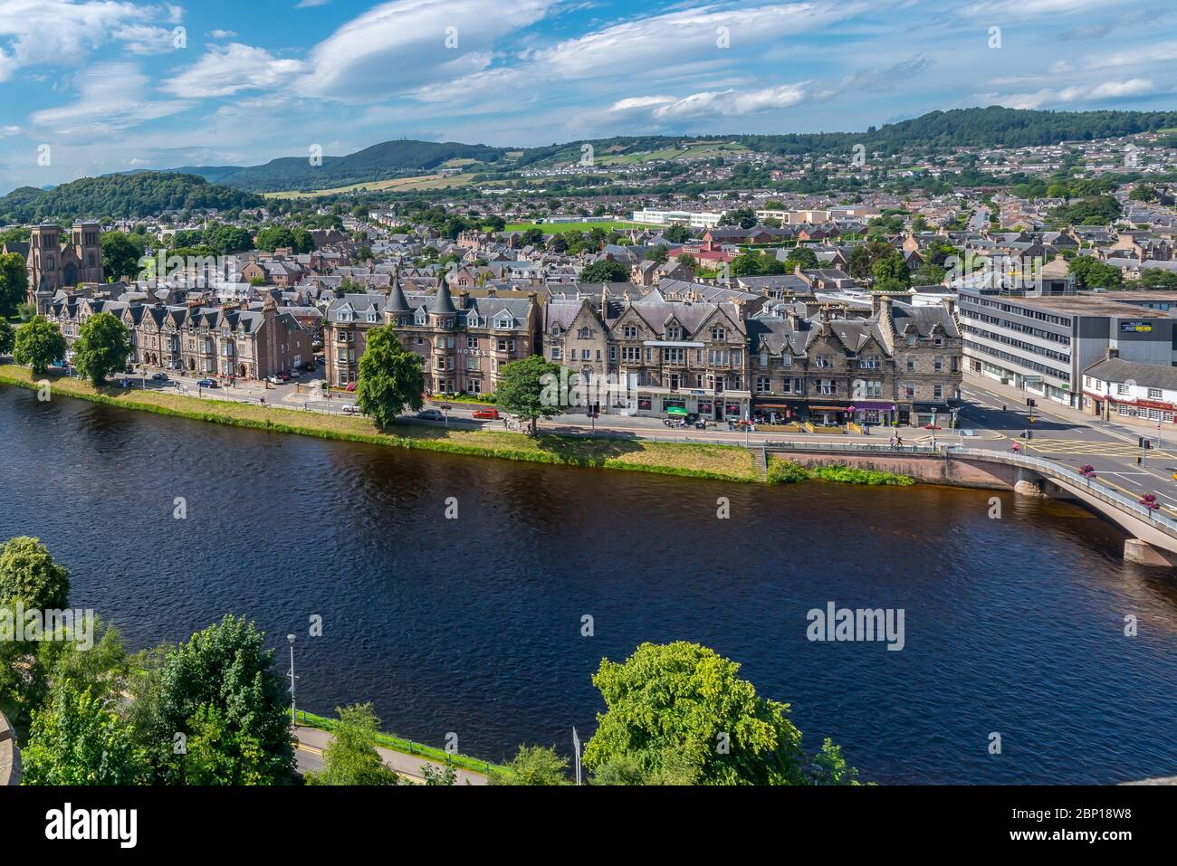 View of inverness from inverness castle Stock Photo