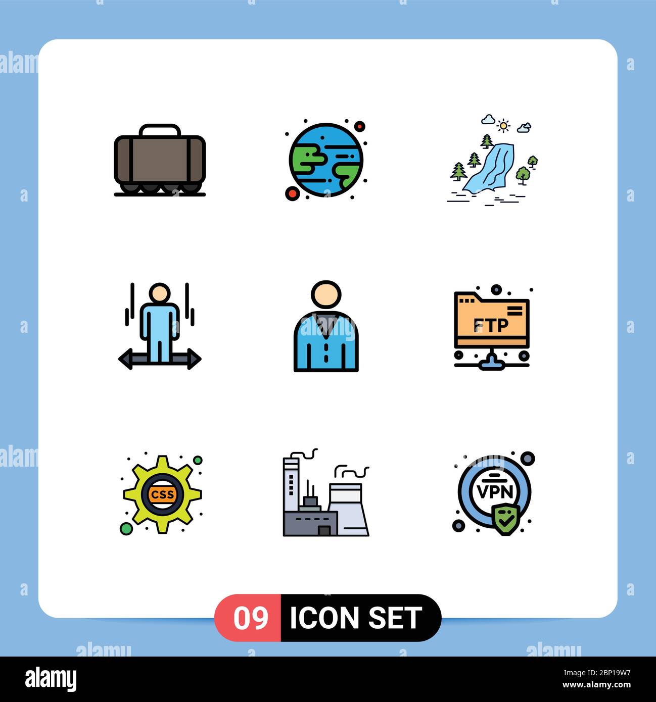 9 Creative Icons Modern Signs and Symbols of human, right, pain, left, man Editable Vector Design Elements Stock Vector