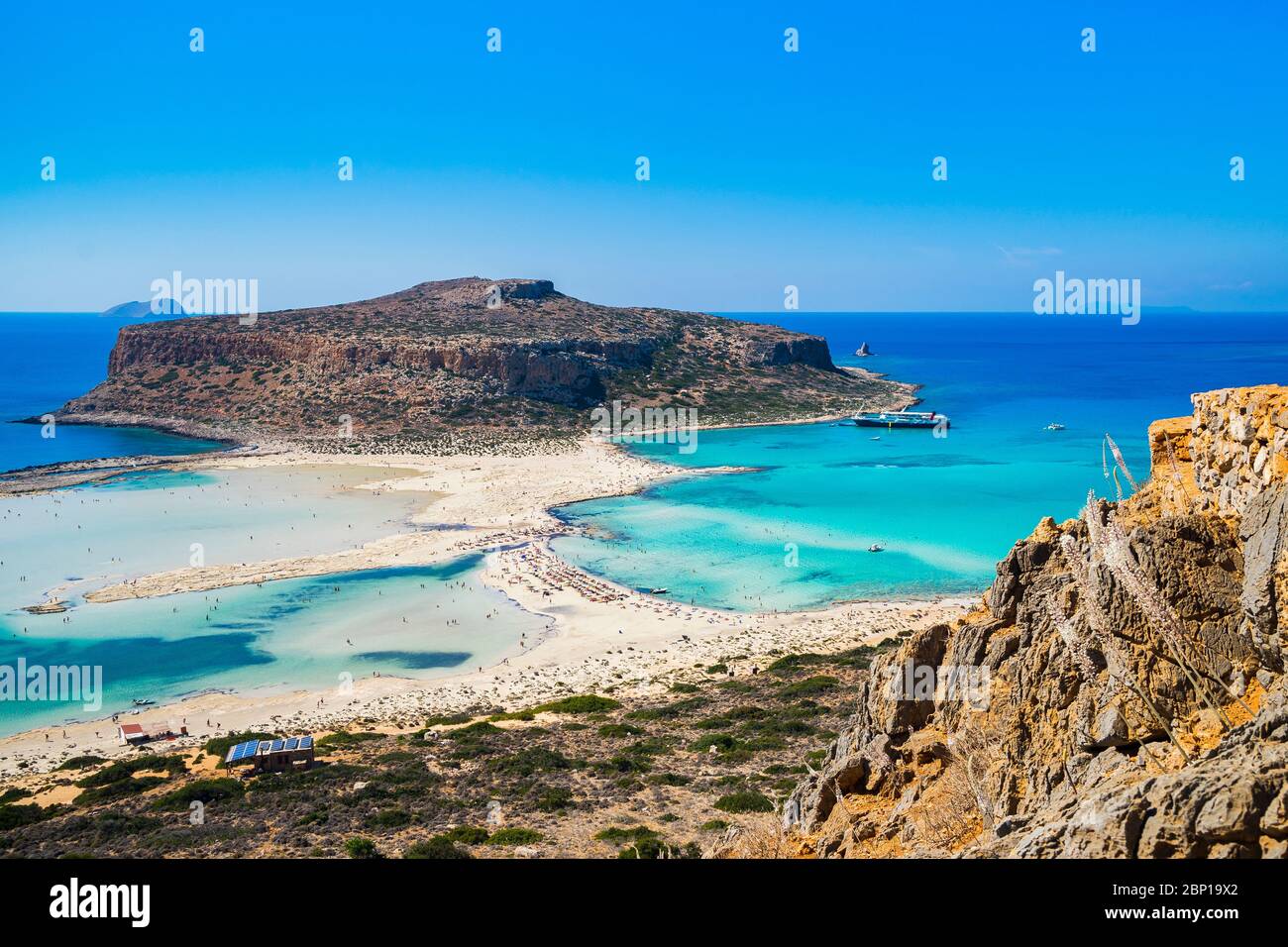 Balos bay, dream beach on the north coast of Crete Stock Photo