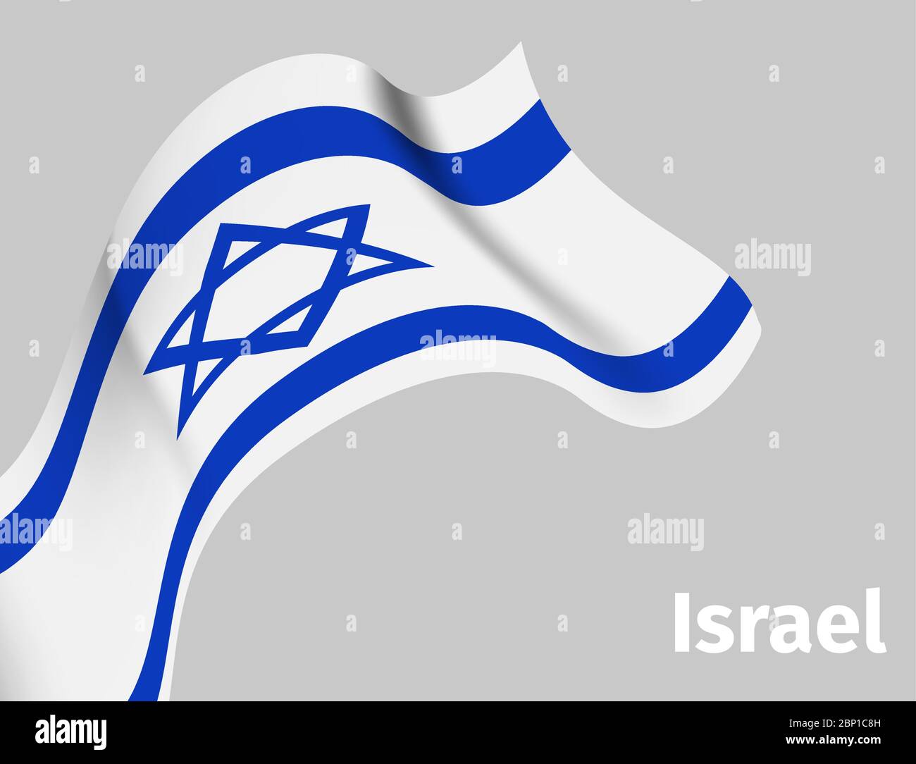 Wavy flag of israel hi-res stock photography and images - Alamy