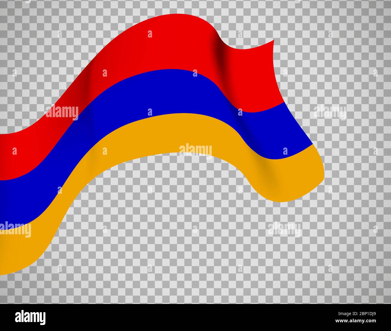 Armenia flag icon on transparent background. Vector illustration Stock Vector
