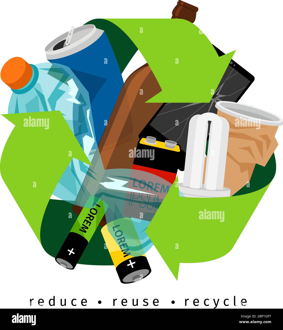 Recycling Label With Trash And Recycle Sign On White Background Vector Illustration Stock Vector Image Art Alamy Recycling Label With Trash And Recycle Sign On White Background Vector Illustration Stock Vector Image Art Alamy