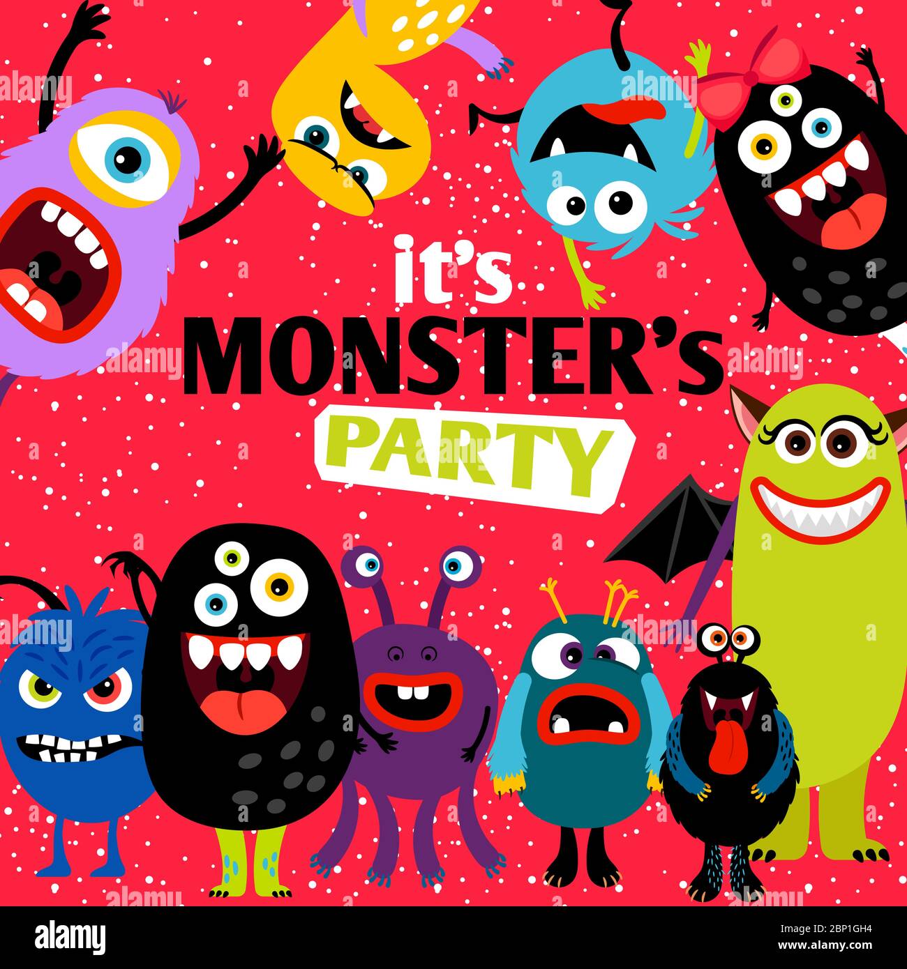 Its a party monster banner vector illustration Stock Vector Image & Art ...