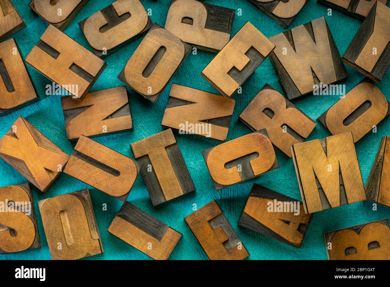 random letters overhead background - vintage letterpress wood type ...