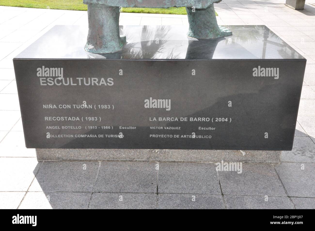 SCULPTURES BY A BOTELLO BASE Stock Photo - Alamy
