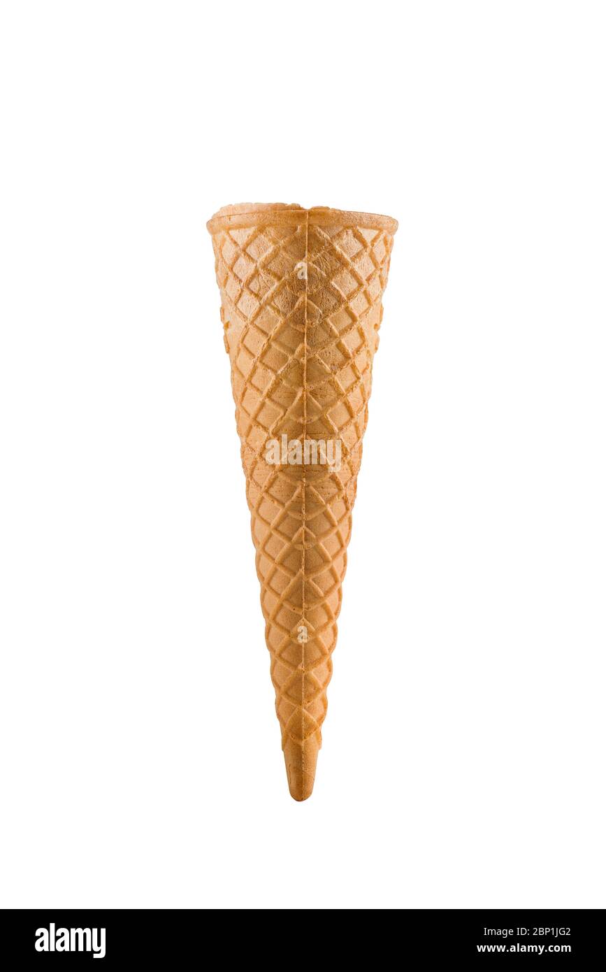 empty ice cream cones, isolated on white background Stock Photo - Alamy