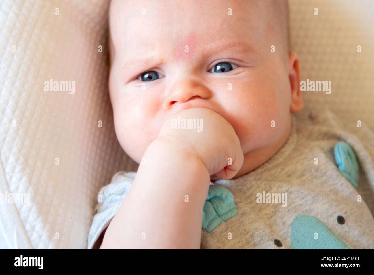newborn baby, yellow background Stock Photo Alamy