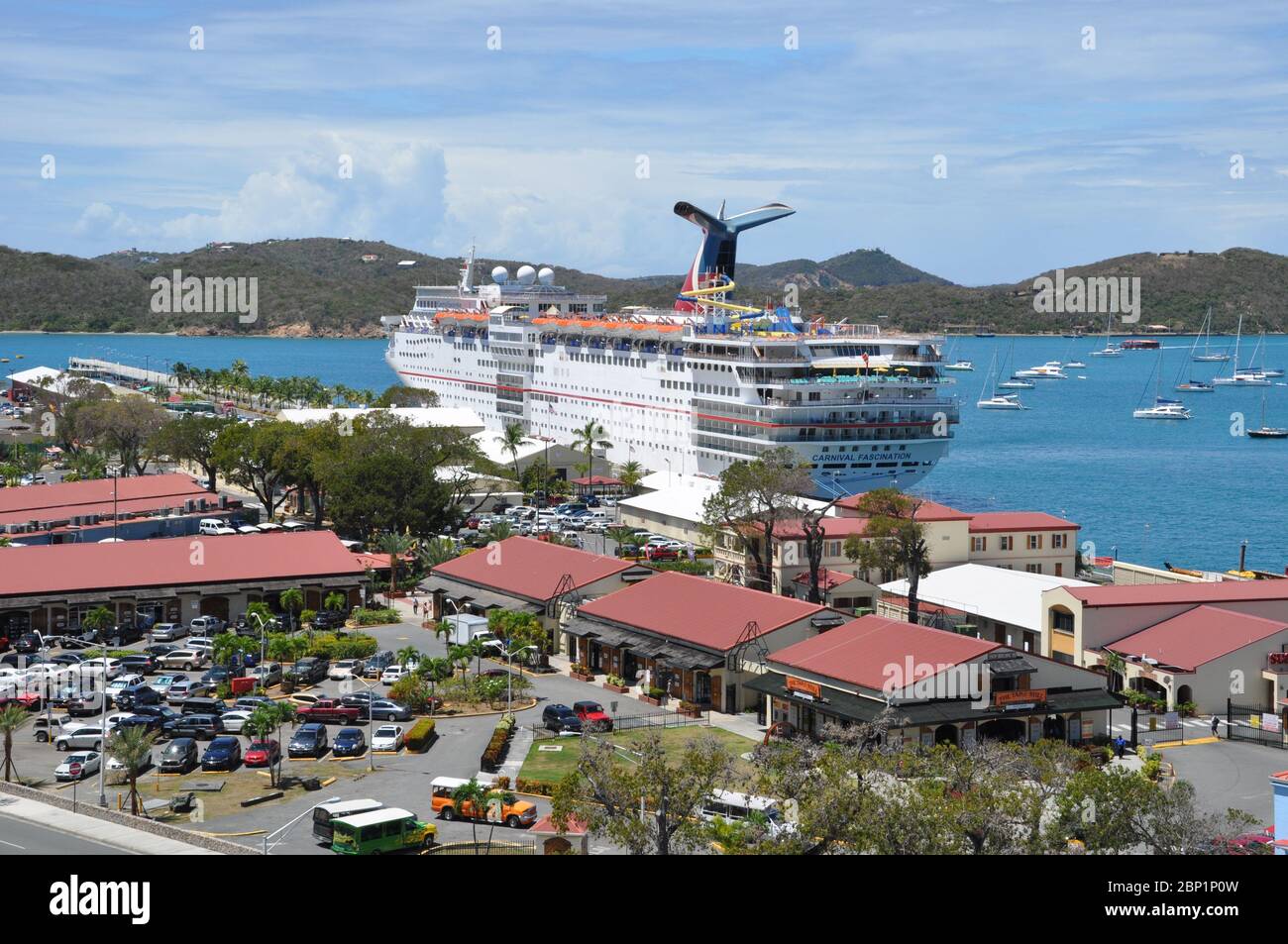 HAVENSIGHT MALL ST THOMAS CRUISE SHIP DOCK ABOVE Stock Photo Alamy