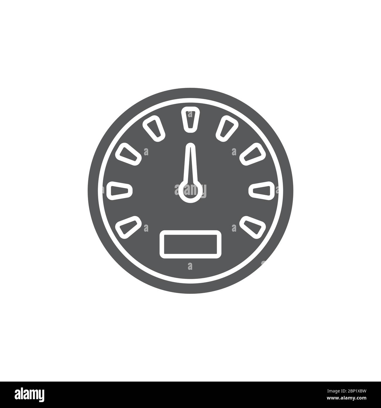Dashboard gauge vector icon symbol isolated on white background Stock Vector