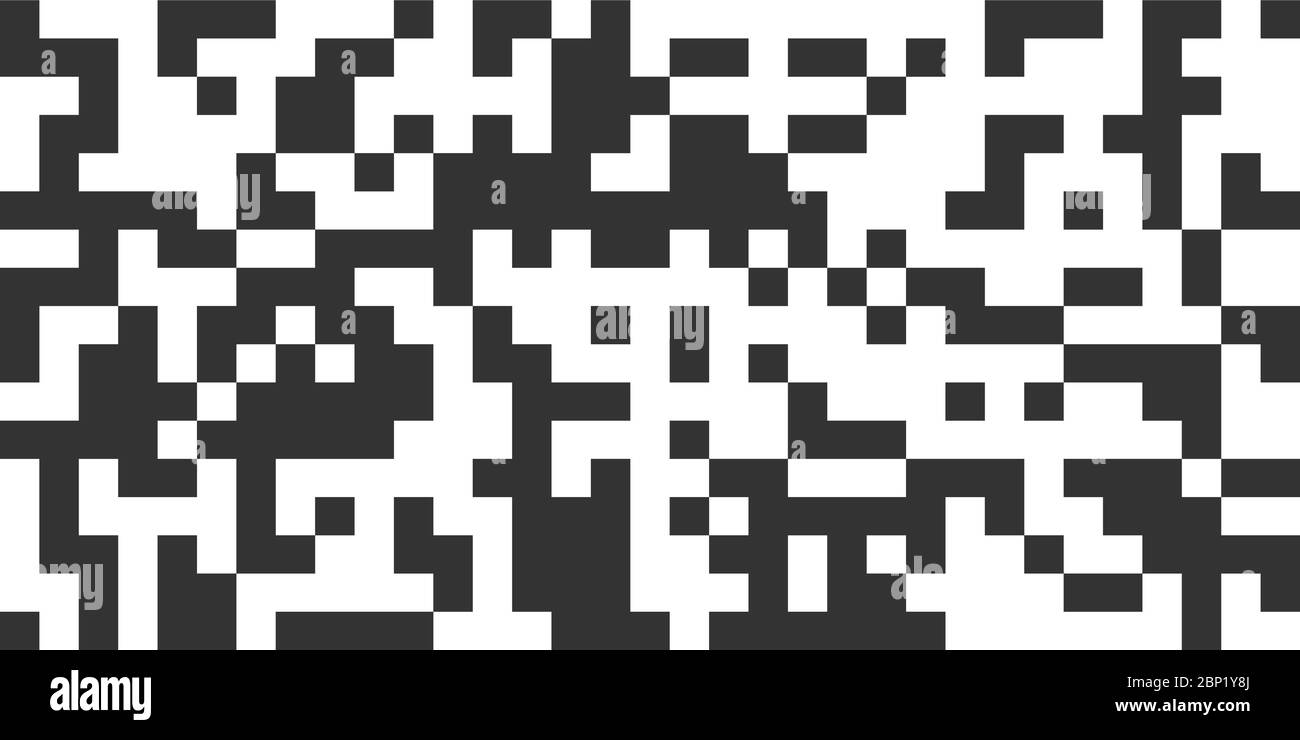 Vector seamless pattern, imitation of QR code, for background, banner ...