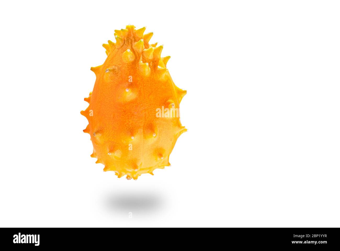 Kiwano or Horned Melon Cucumis metuliferus detailed skin shoot