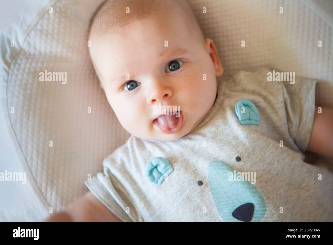newborn baby, yellow background Stock Photo Alamy