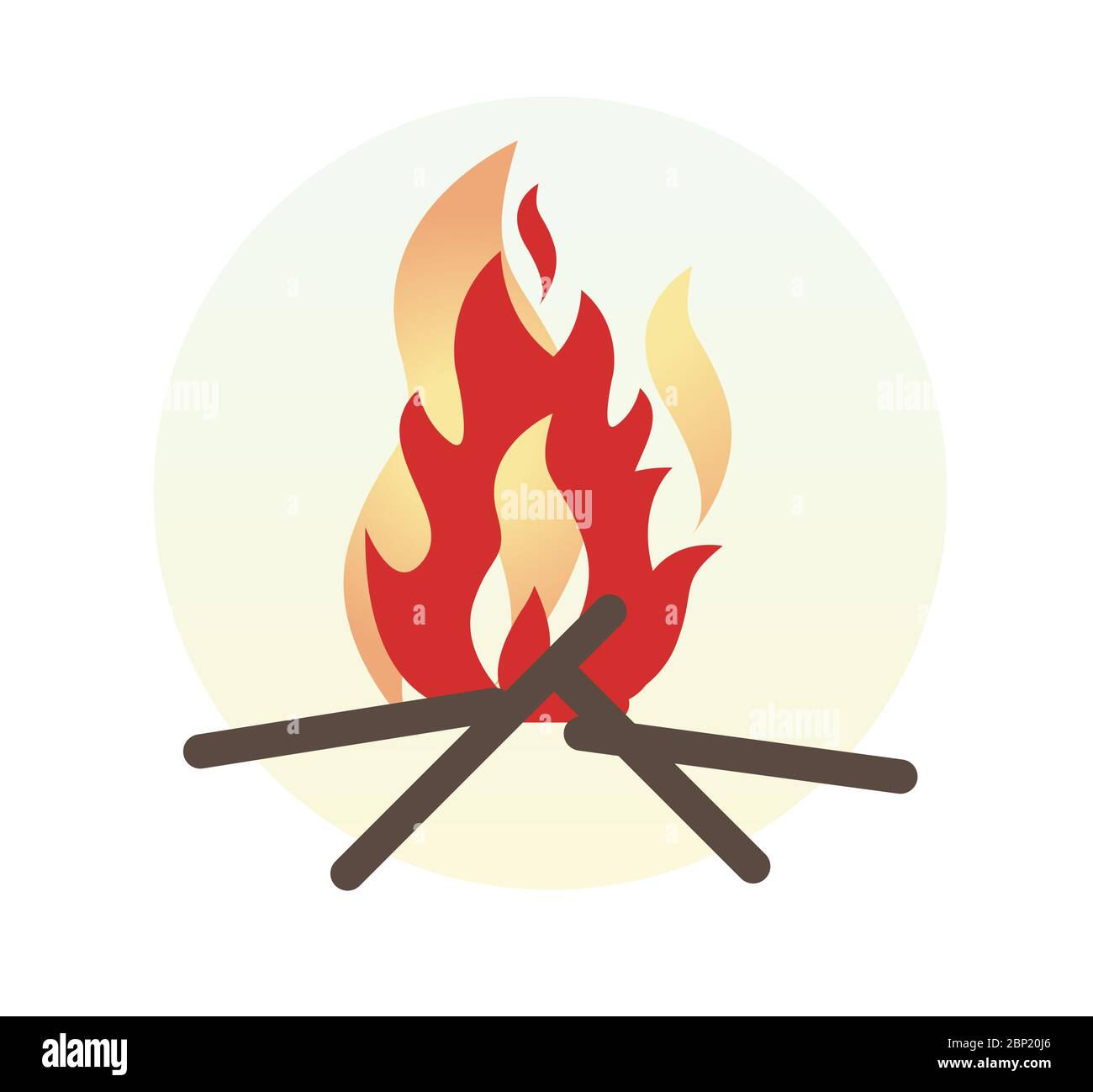 Camp Fire - Flame - Stock Icon as EPS 10 File Stock Vector