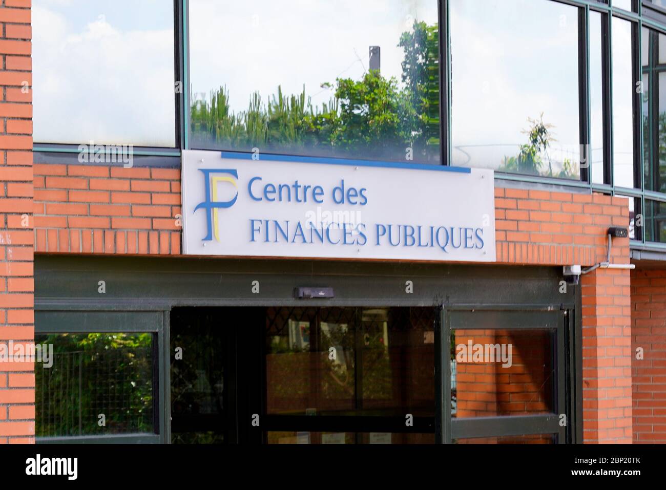 Bordeaux , Aquitaine / France - 05 14 2020 : centre des Finances Publiques logo Tax office sign logo building French public finance administration Stock Photo