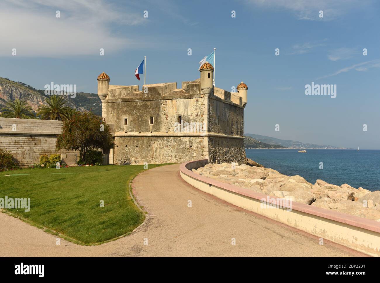 Bastion Museum in Menton, France. Old fort in Menton Stock Photo Alamy