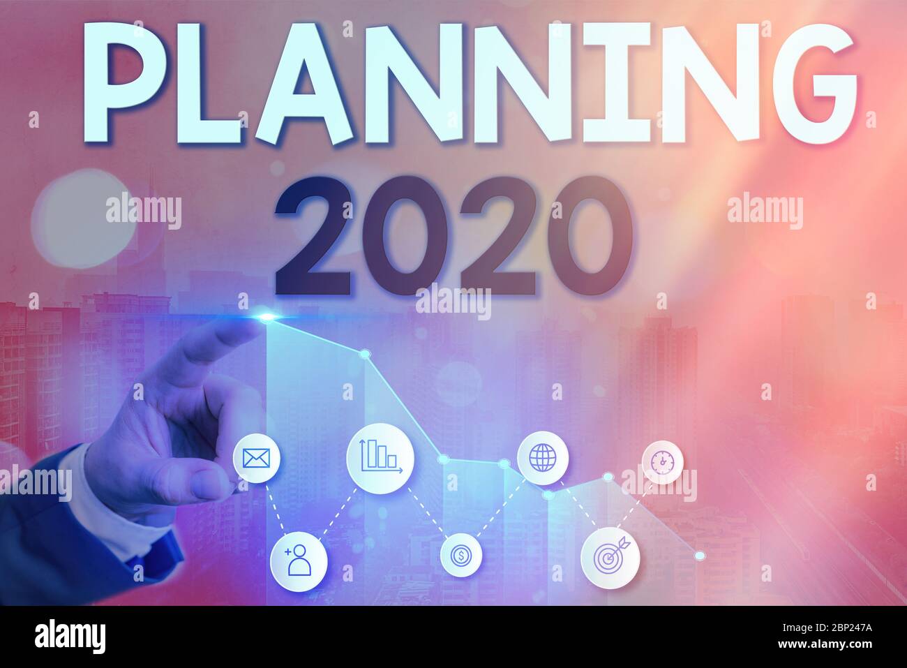 Writing note showing Planning 2020. Business concept for process of ...