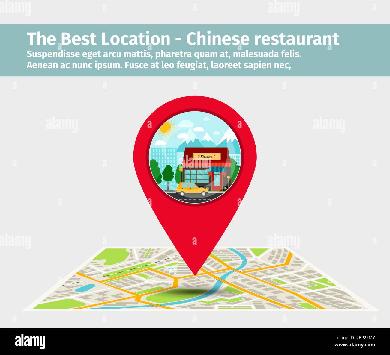 The best location chinese restaurant. Point on the map with building