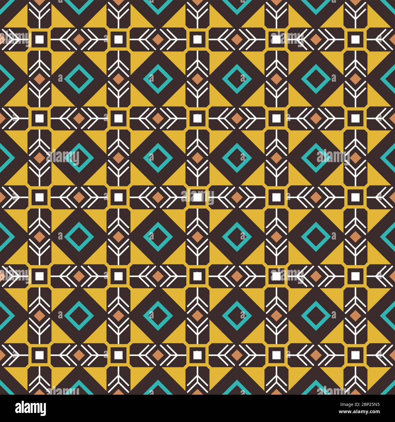 Ethnicity background. Pseudo african craft ethnic pattern, vector illustration Stock Vector