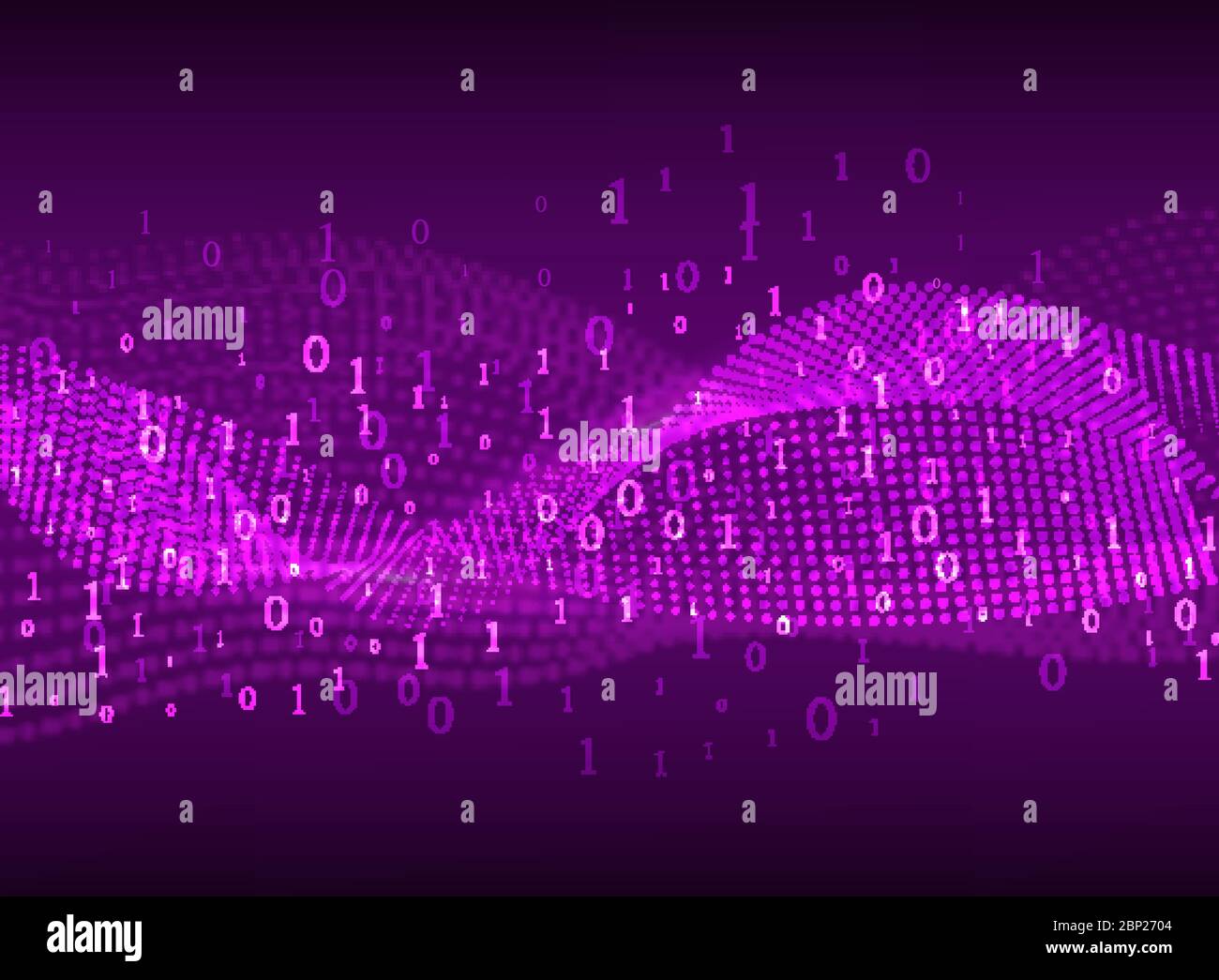 Coding. Abstract purple background with blurred lines and numbers Stock ...