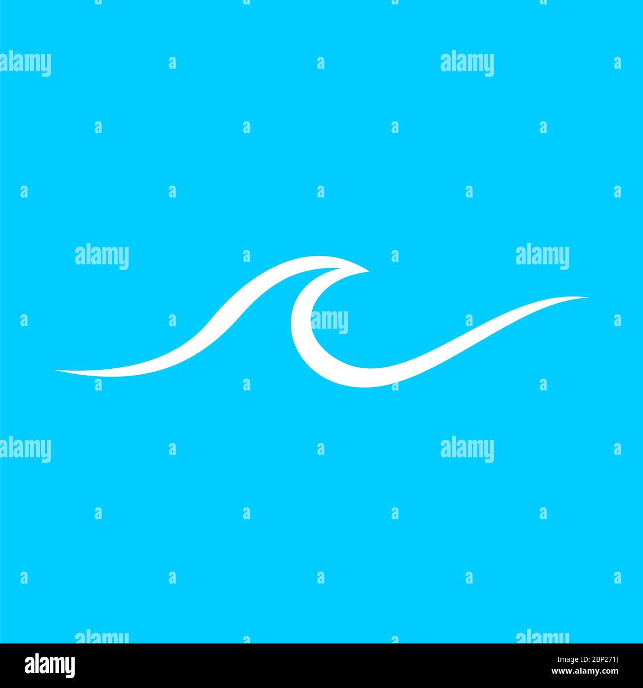 Blue Waves Line Logo Template Illustration Design. Vector EPS 10 Stock ...