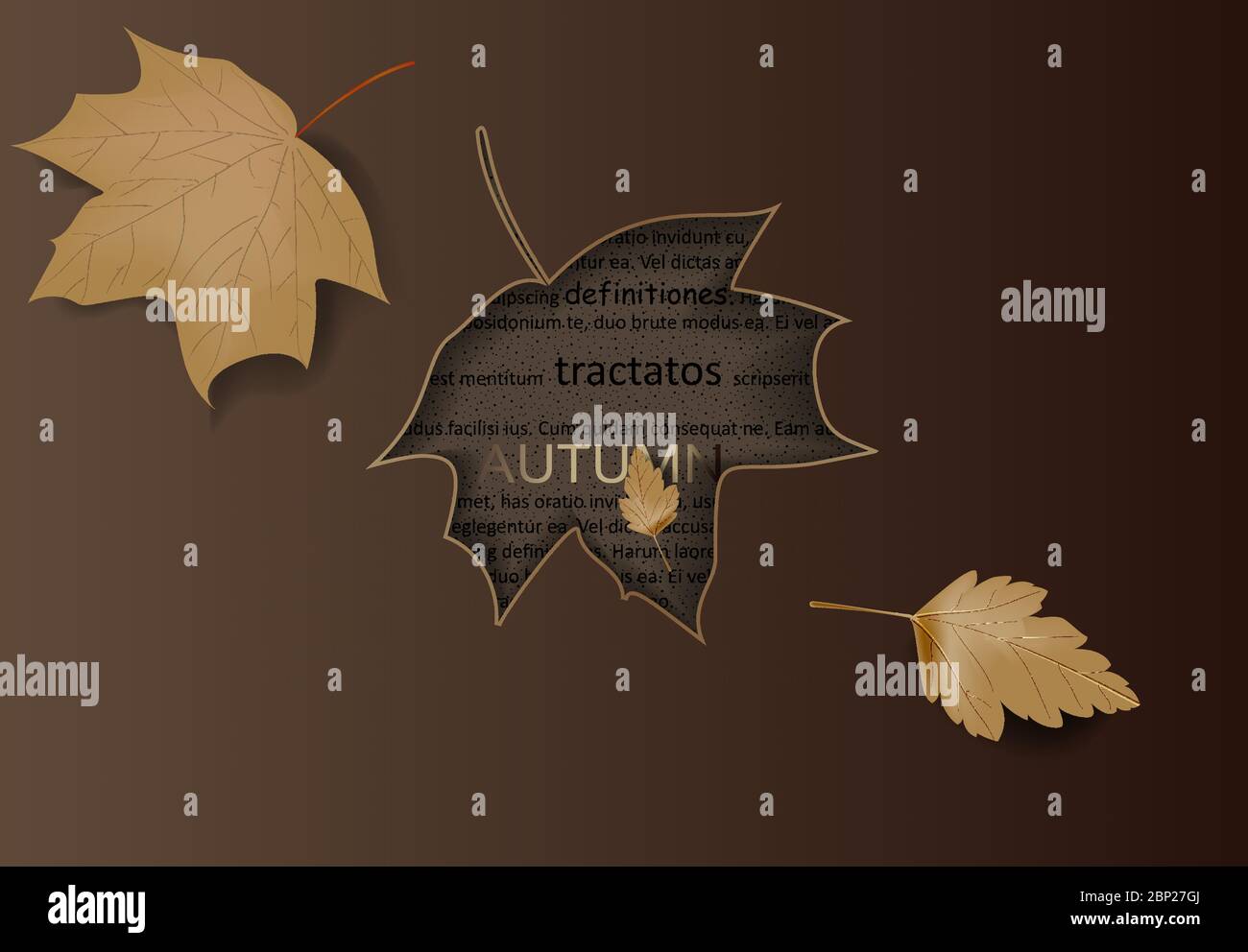 Autumn Background with Leaves Stock Vector Image & Art - Alamy