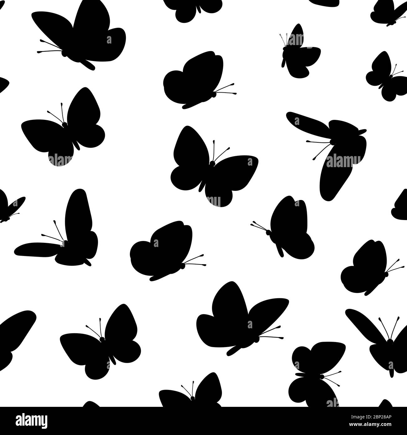Black butterflies Stock Vector Images - Alamy