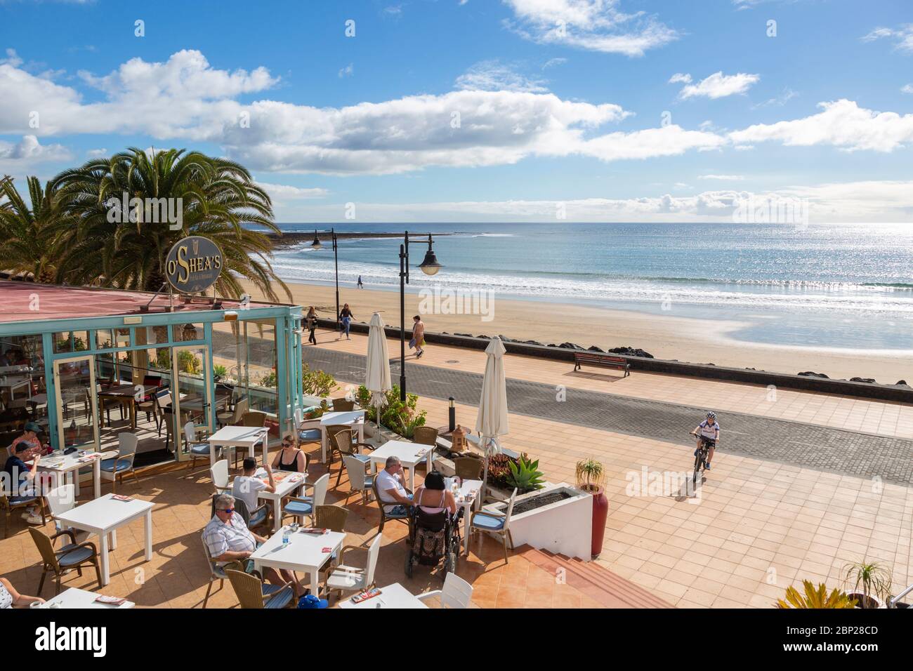 Waterfront restaurant beside Matagorda Beach, Lanzarote, Canary Islands, Spain Stock Photo Alamy