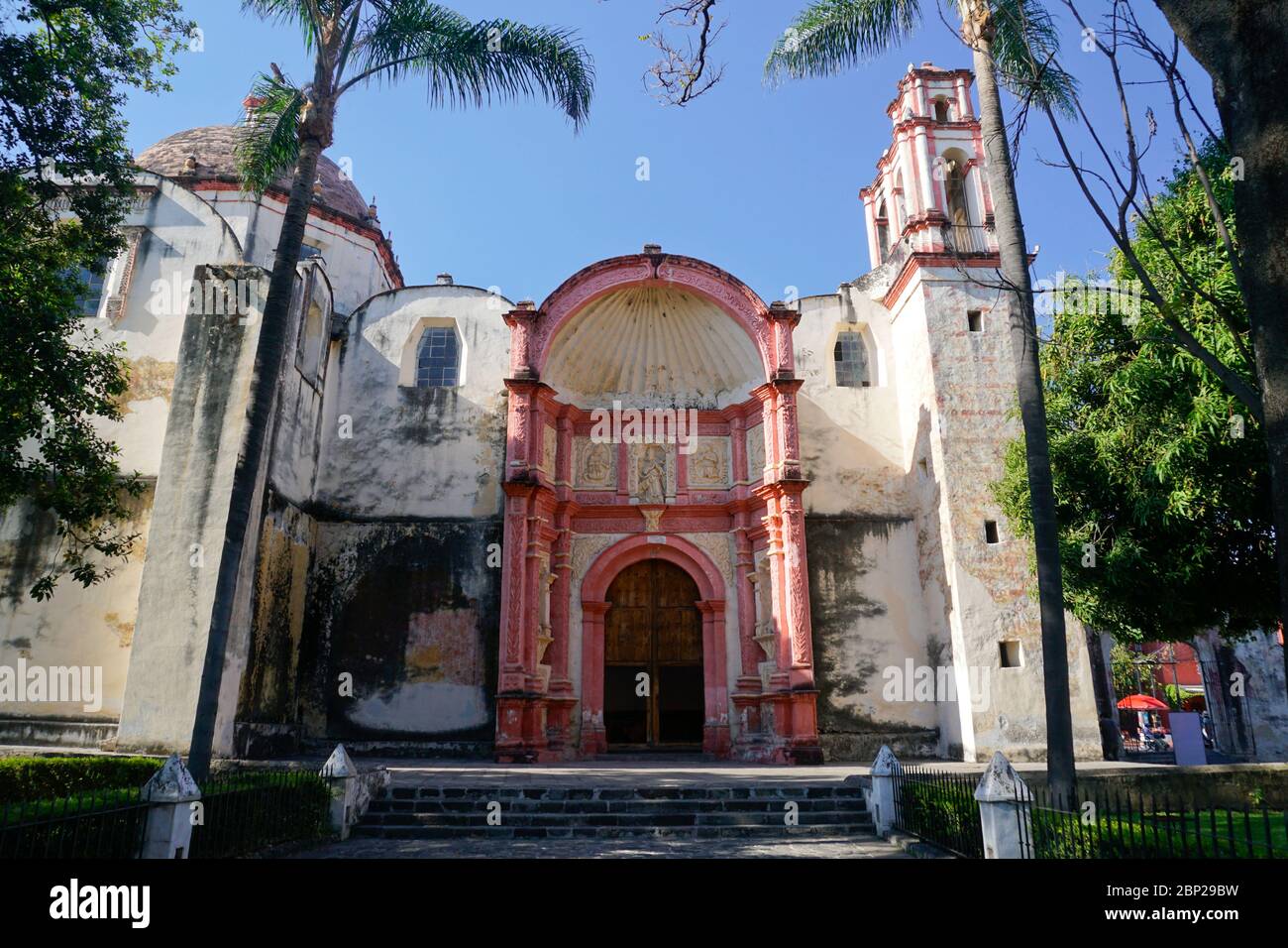 Chapel of The Third Order of Saint Francis, (Tercera Orden Chapel de Saint Francis), Cuernavaca, Mexico Stock Photo
