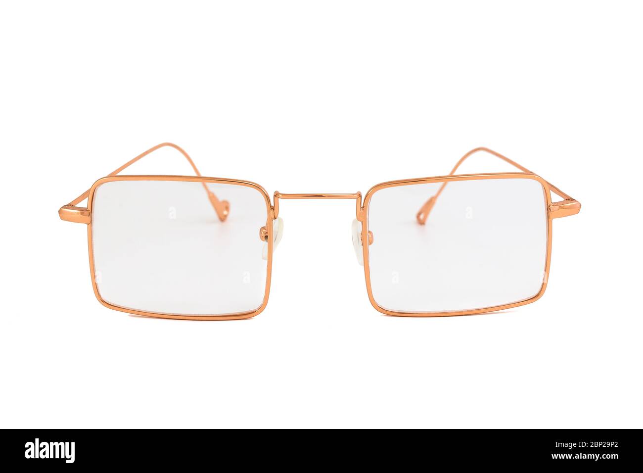 Street style reading glasses with clear lens and gold wrap around