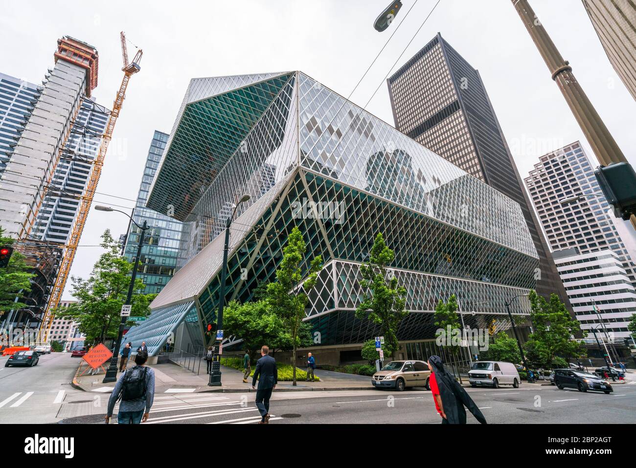 Seattle library,Seattle,Washington,usa.   07/05/16.  for editorial use only. Stock Photo