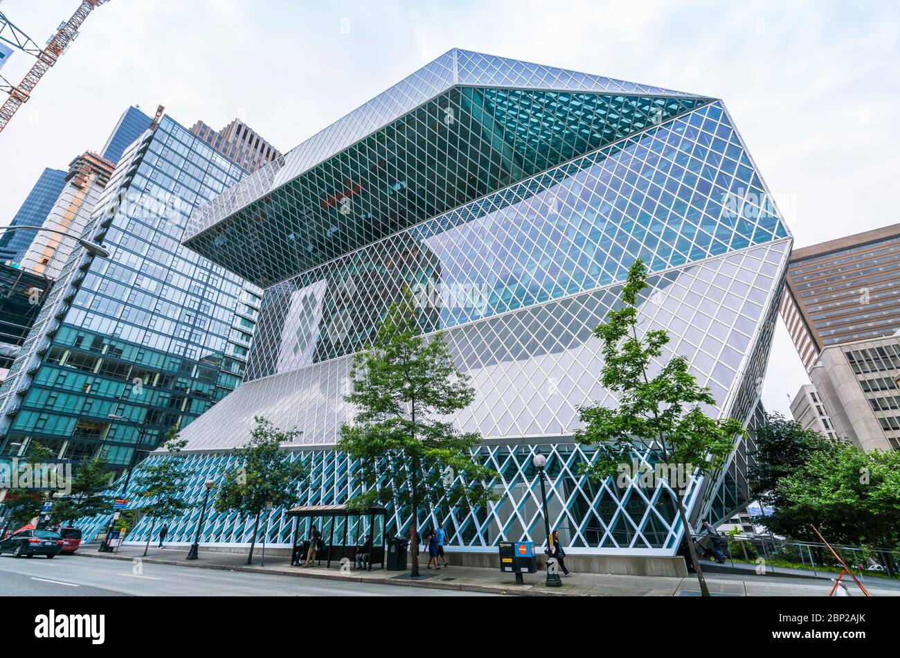 Seattle library,Seattle,Washington,usa.   07/05/16.  for editorial use only. Stock Photo