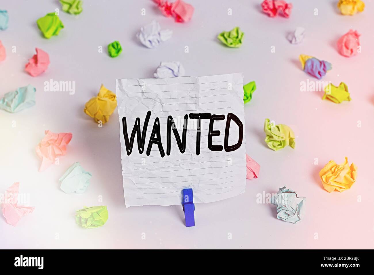 Wantd Note Writing note showing Wanted. Business concept for Desire something Wish ...
