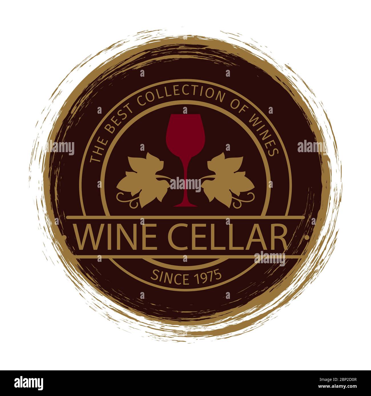 Vintage wine shop logo vector. Grunge wine emblem for menu, print