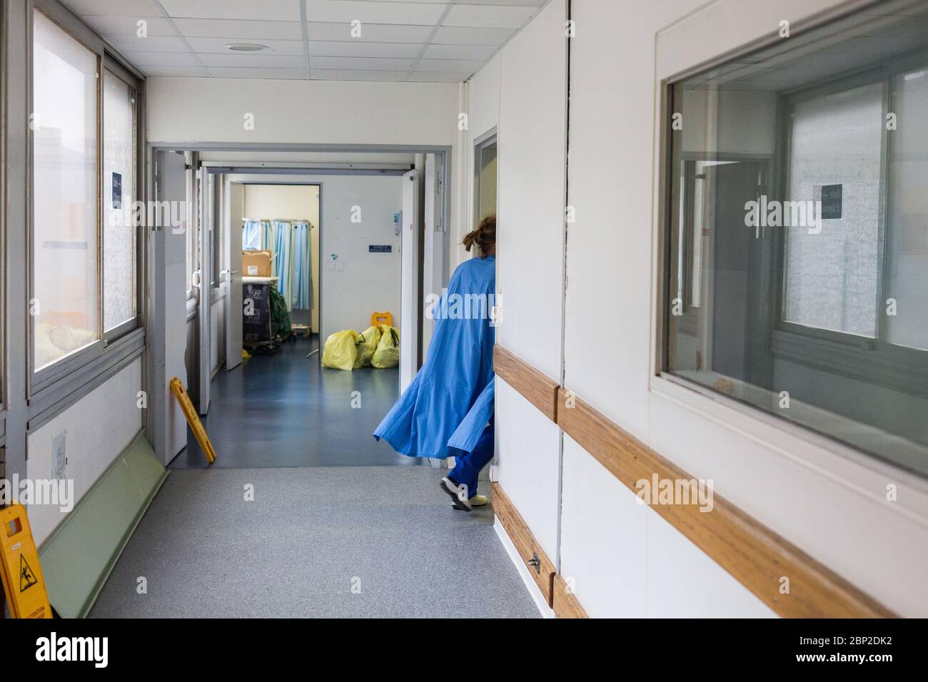 Intensive care, patients affected by Covid 19, Bordeaux hospital, France. Stock Photo