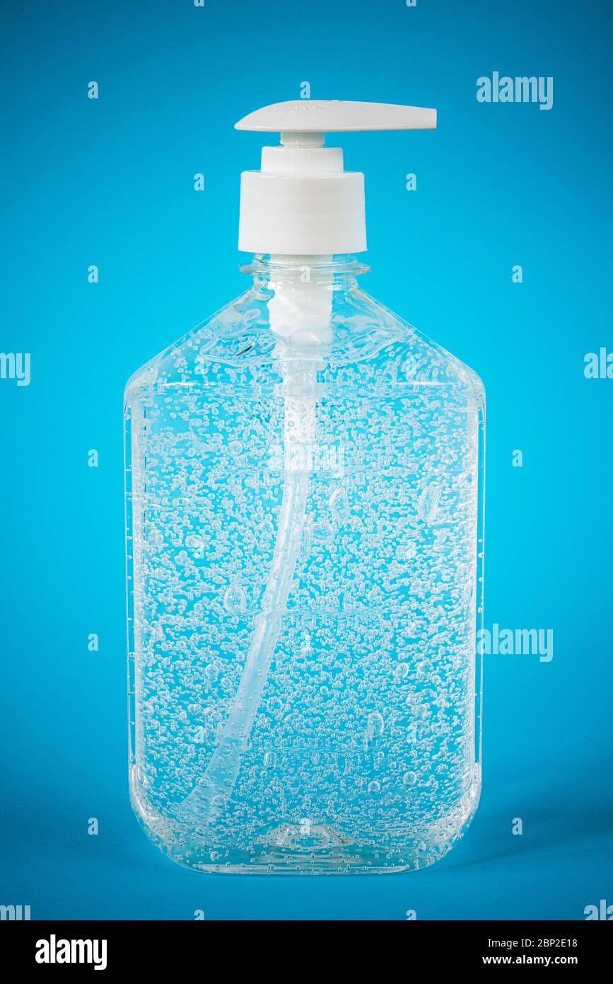 Alcohol-based disinfectant gel. Stock Photo