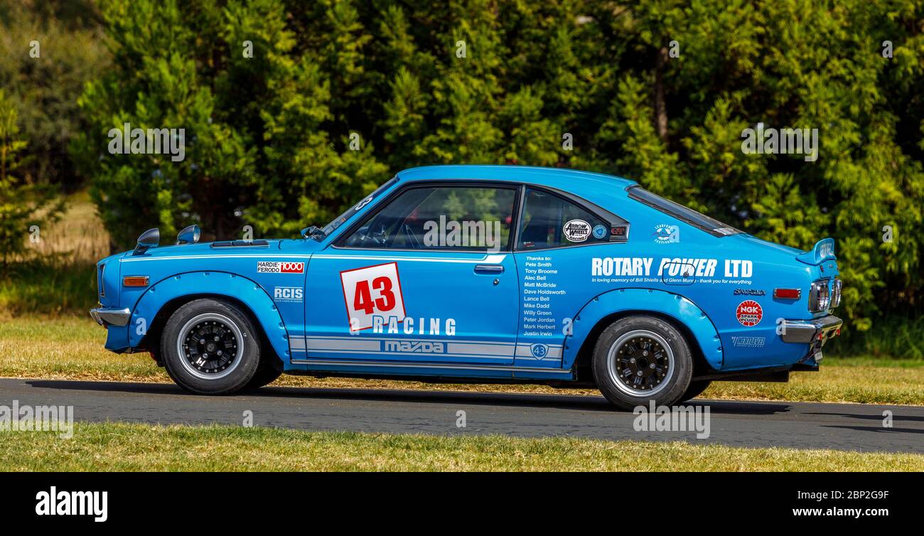 Stephen Armstrong in the 1972 Mazda RX3 Coupe Savanna Stock Photo - Alamy