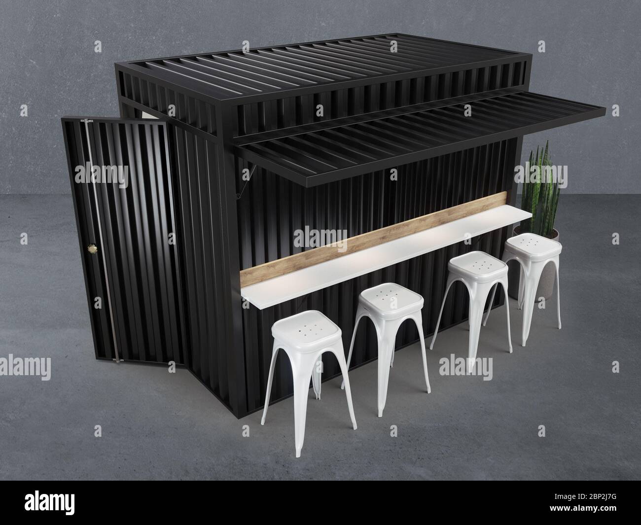 Download Beautifully Converted Shipping Container In The Into Modern Cafe Bar Restaurant 3d Rendering Mockup Stock Photo Alamy PSD Mockup Templates