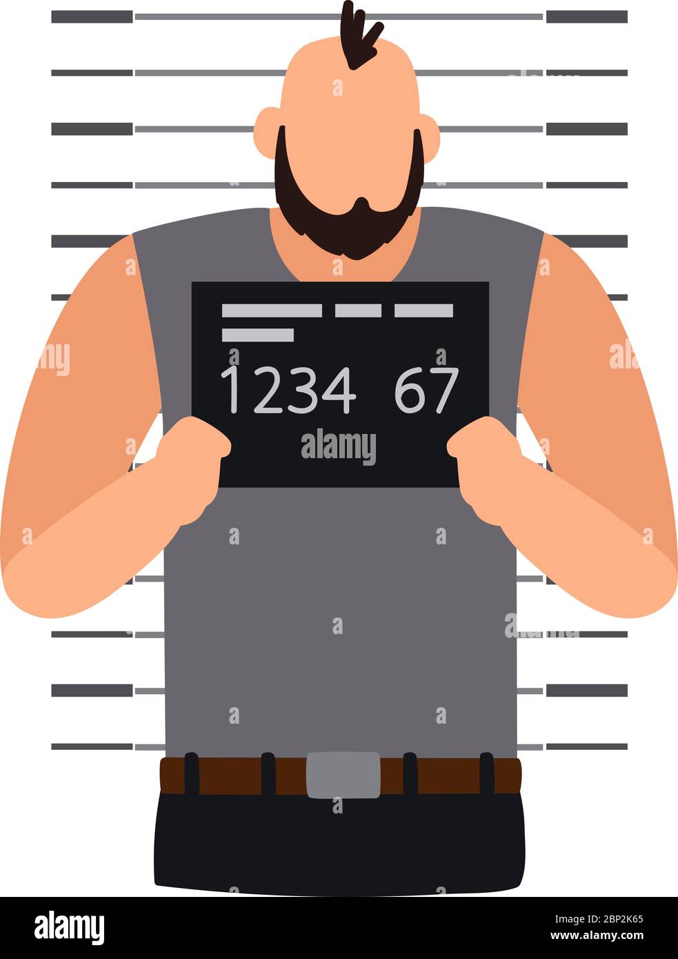 Criminal man icon. Making picture for police, man under arrest stands