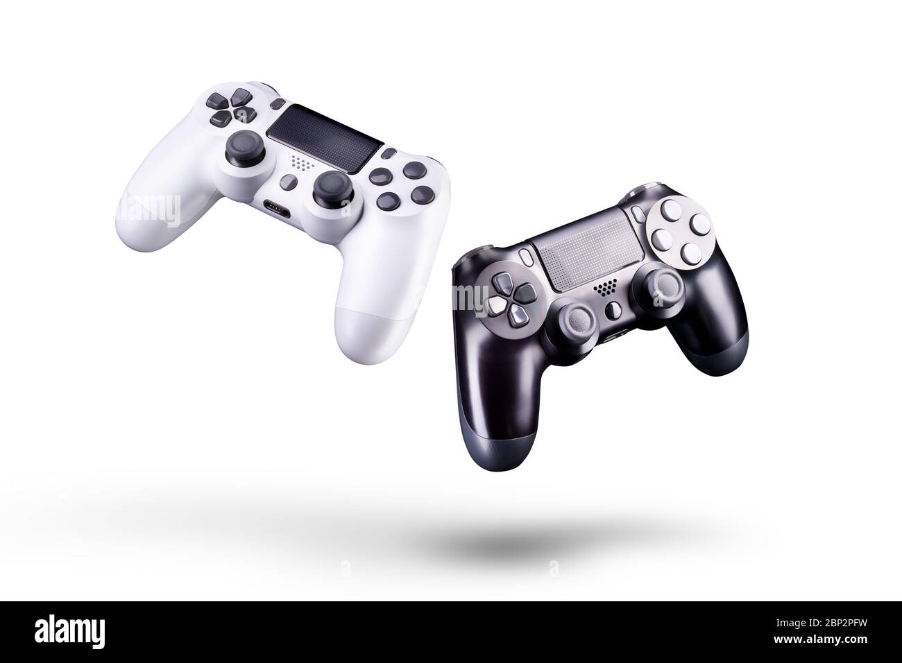 Set of video game joysticks gamepad isolated on a white background ...