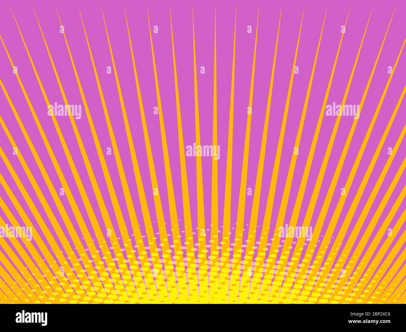 pink yellow background rays Stock Vector
