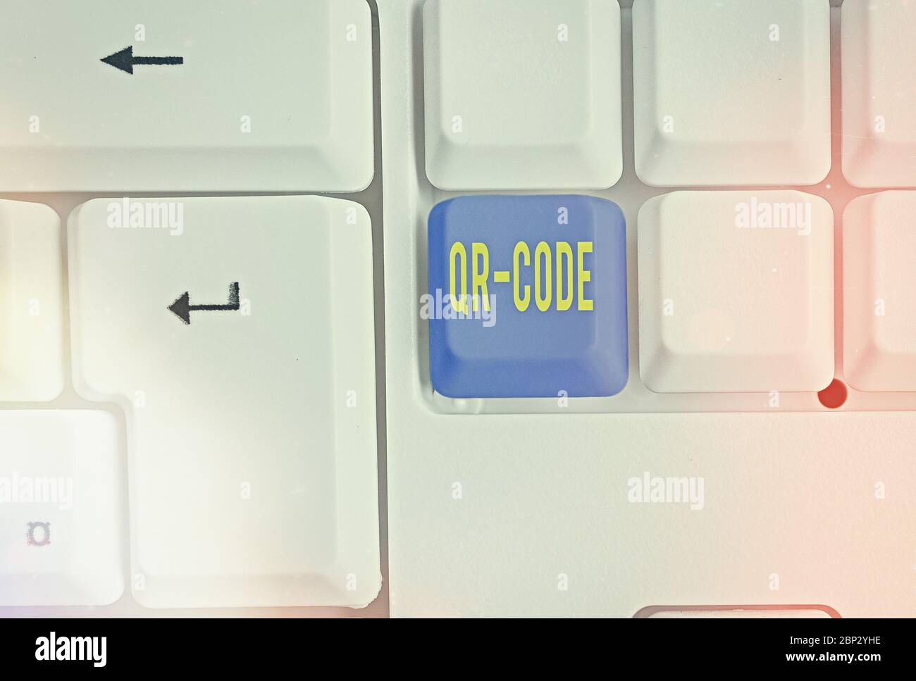 Handwriting text Qr Code. Conceptual photo the trademark for a type of matrix barcode A machinereadable code Stock Photo
