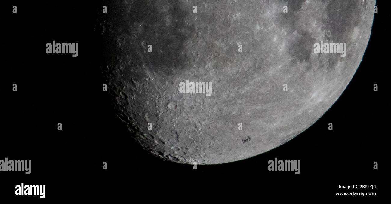 On March 16, 2019, the International Space Station (ISS) was seen in ...