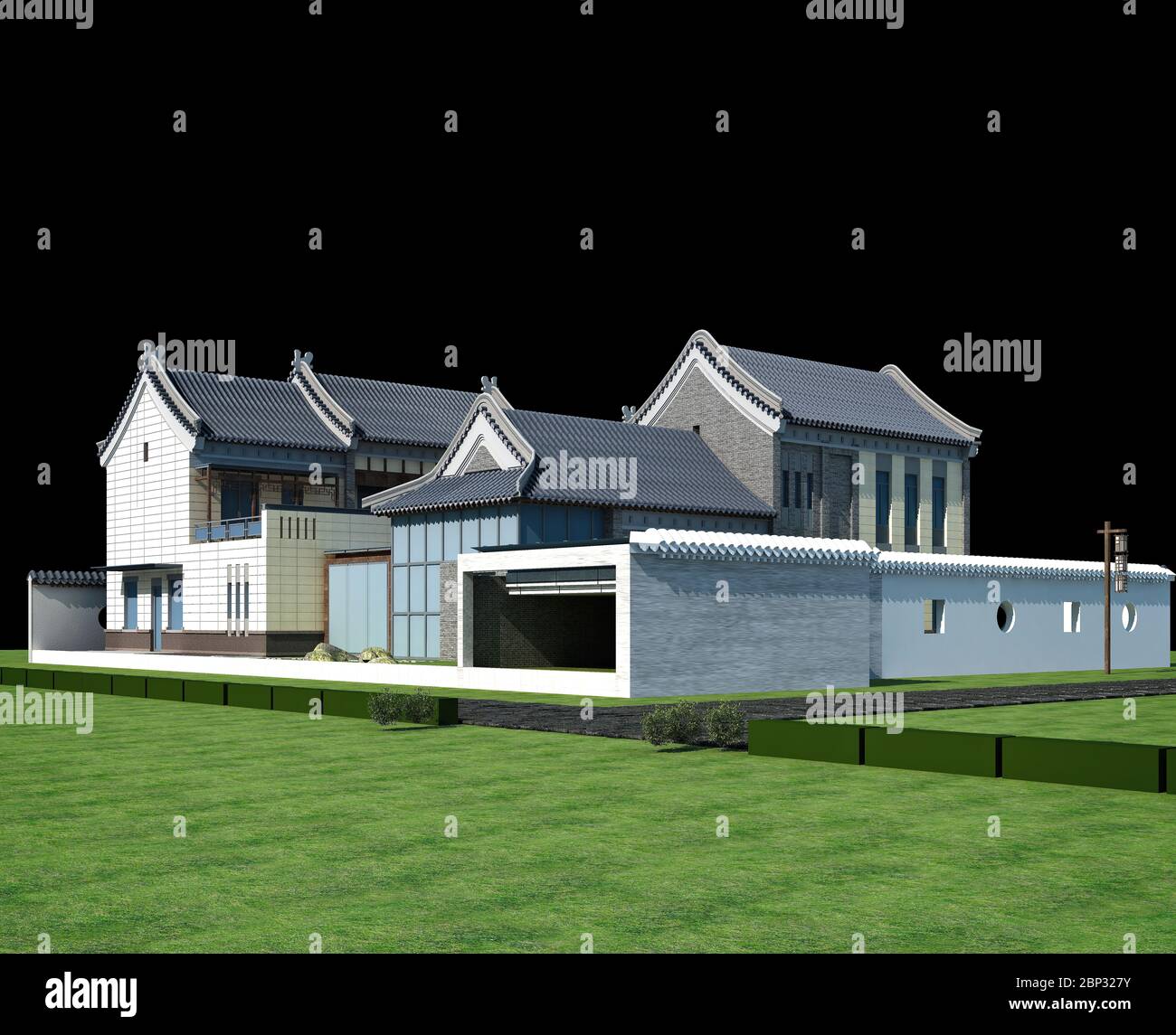 3d render of house exterior view Stock Photo