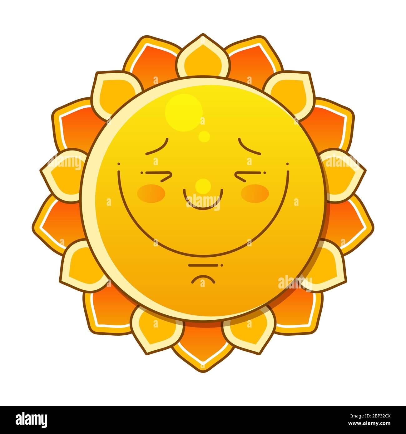 Sun Over White - Vector Illustration. Sun With Big Sign. Nice Background Stock Vector