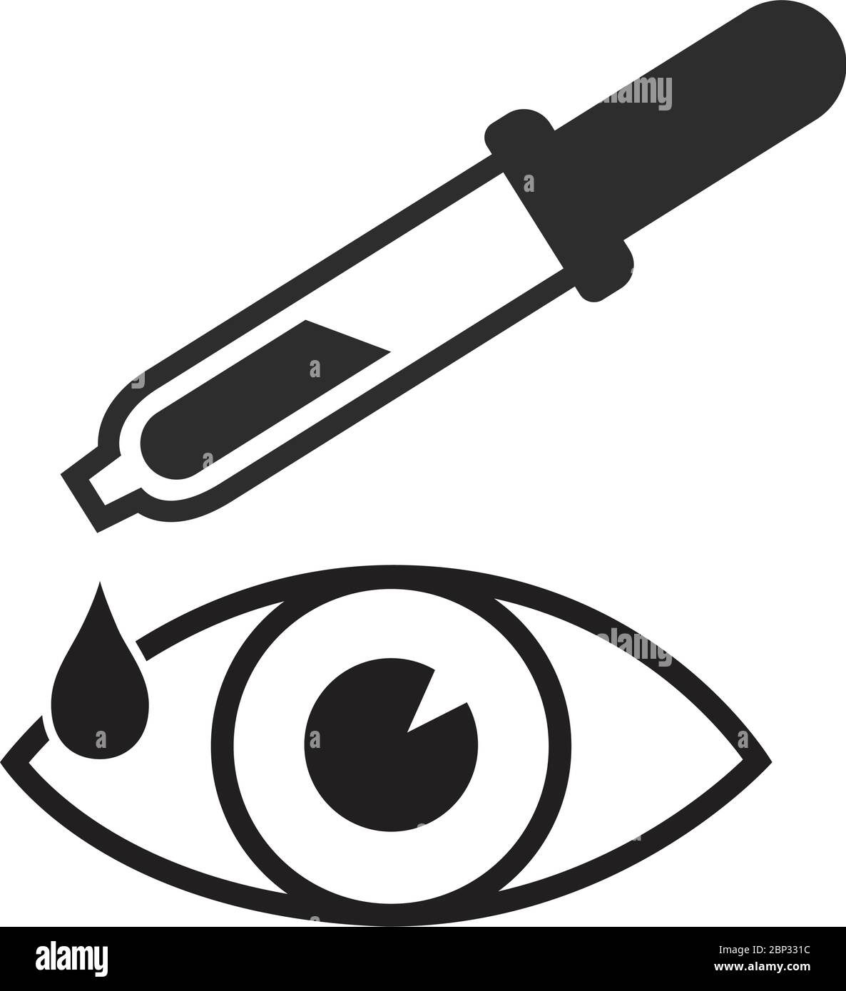 Eye drop icon dropper vector isolated on white Stock Vector Image & Art